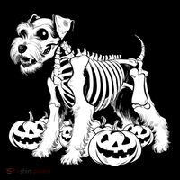 Miniature Schnauzer Skeleton Birthday Halloween Cute Gift Ornament thumb 1