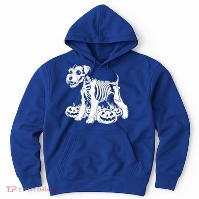 Miniature Schnauzer Skeleton Birthday Halloween Cute Gift Hoodie