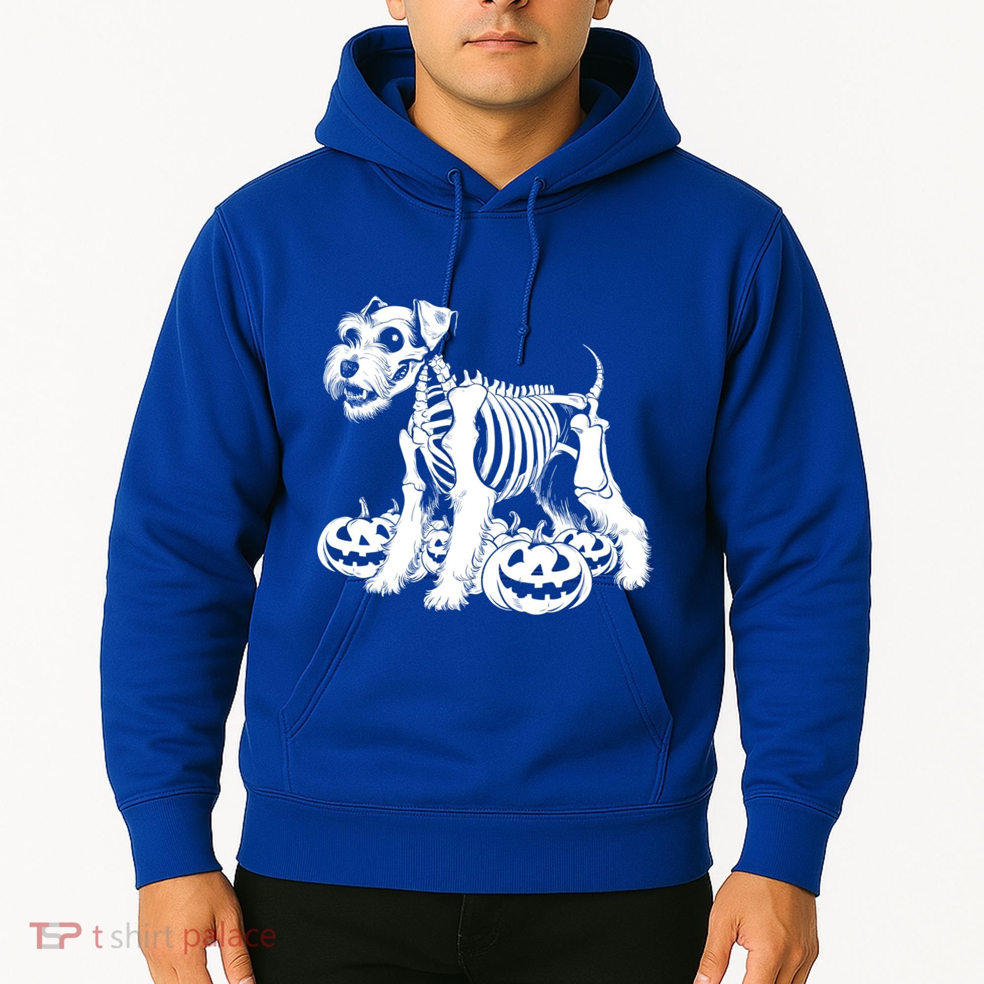 Miniature Schnauzer Skeleton Birthday Halloween Cute Gift Hoodie