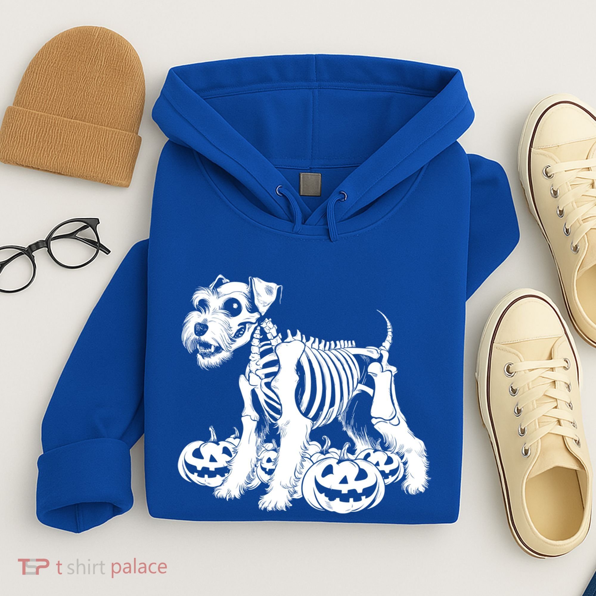 Miniature Schnauzer Skeleton Birthday Halloween Cute Gift Hoodie