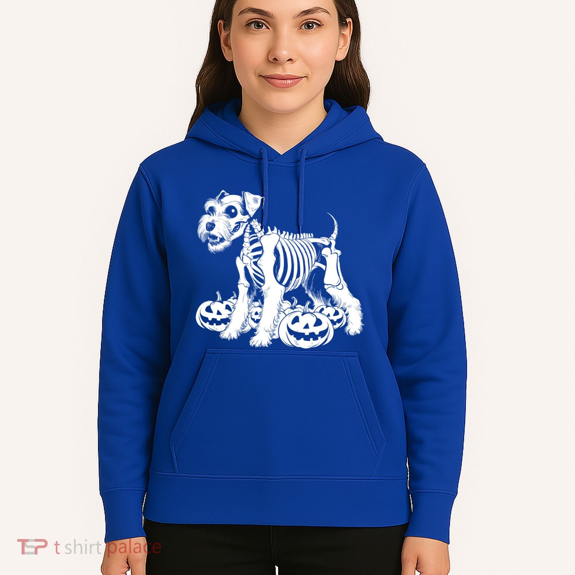 Miniature Schnauzer Skeleton Birthday Halloween Cute Gift Hoodie