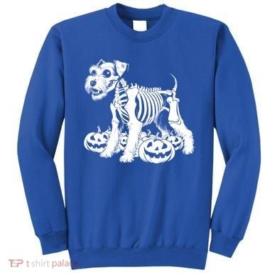Miniature Schnauzer Skeleton Birthday Halloween Cute Gift Sweatshirt