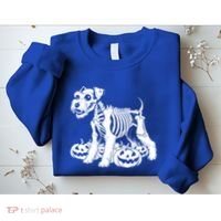 Miniature Schnauzer Skeleton Birthday Halloween Cute Gift Sweatshirt thumb 2