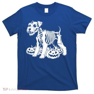 Miniature Schnauzer Skeleton Birthday Halloween Cute Gift T-Shirt