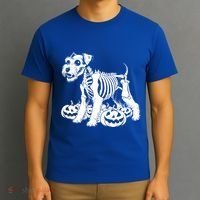Miniature Schnauzer Skeleton Birthday Halloween Cute Gift T-Shirt thumb 3