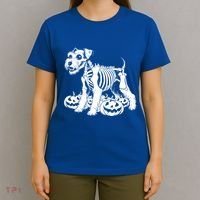 Miniature Schnauzer Skeleton Birthday Halloween Cute Gift T-Shirt thumb 4
