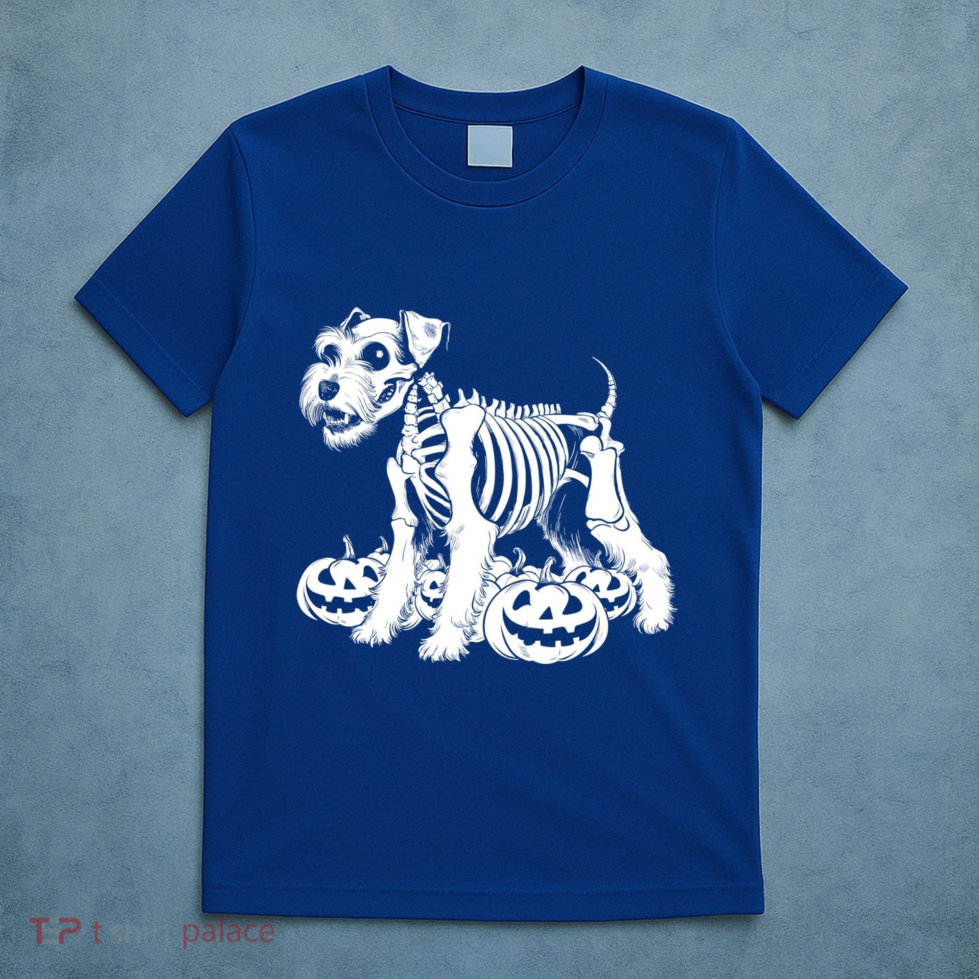 Miniature Schnauzer Skeleton Birthday Halloween Cute Gift T-Shirt