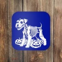 Miniature Schnauzer Skeleton Birthday Halloween Cute Gift Coaster thumb 0