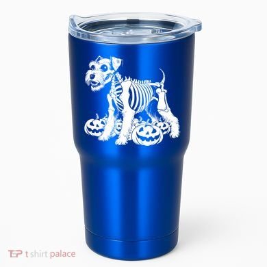 Miniature Schnauzer Skeleton Birthday Halloween Cute Gift Tumbler
