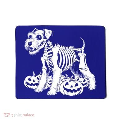 Miniature Schnauzer Skeleton Birthday Halloween Cute Gift Mousepad