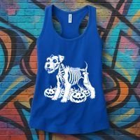 Miniature Schnauzer Skeleton Birthday Halloween Cute Gift Women's Tank Top thumb 3