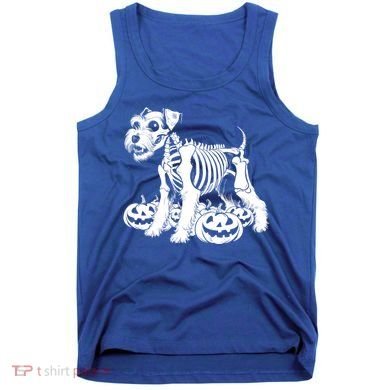 Miniature Schnauzer Skeleton Birthday Halloween Cute Gift Tank Top