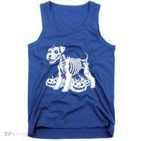 Miniature Schnauzer Skeleton Birthday Halloween Cute Gift Tank Top thumb 0