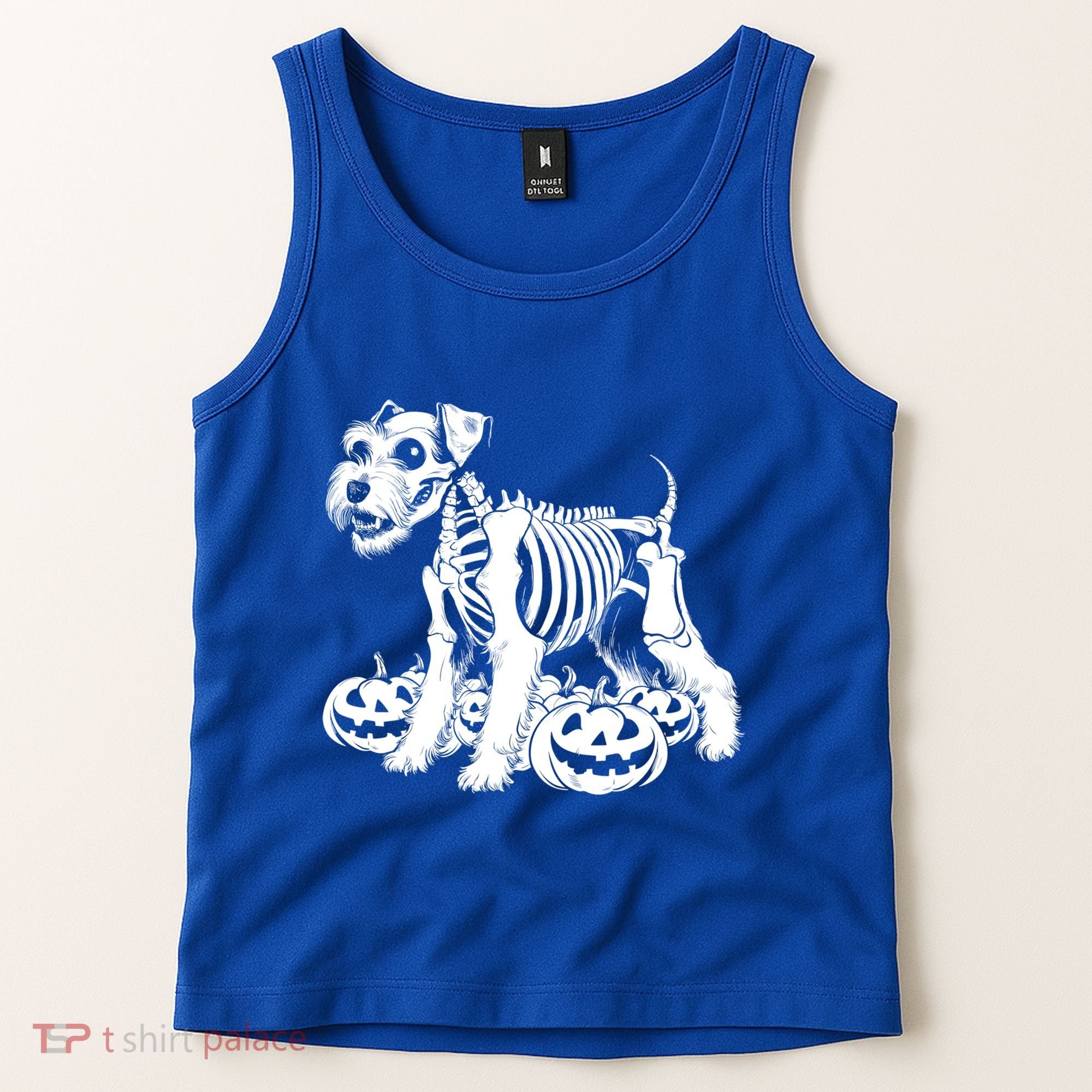 Miniature Schnauzer Skeleton Birthday Halloween Cute Gift Tank Top