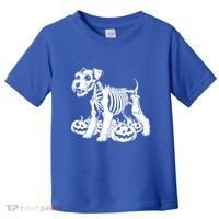 Miniature Schnauzer Skeleton Birthday Halloween Cute Gift Toddler T-Shirt thumb 0