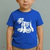 Miniature Schnauzer Skeleton Birthday Halloween Cute Gift Toddler T-Shirt thumb 2
