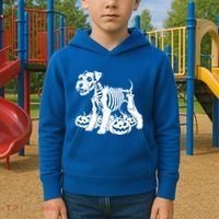 Miniature Schnauzer Skeleton Birthday Halloween Cute Gift Kids Hoodie thumb 2