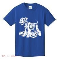 Miniature Schnauzer Skeleton Birthday Halloween Cute Gift Kids T-Shirt thumb 0
