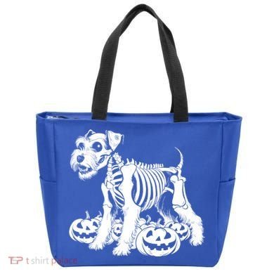 Miniature Schnauzer Skeleton Birthday Halloween Cute Gift Tote Bag