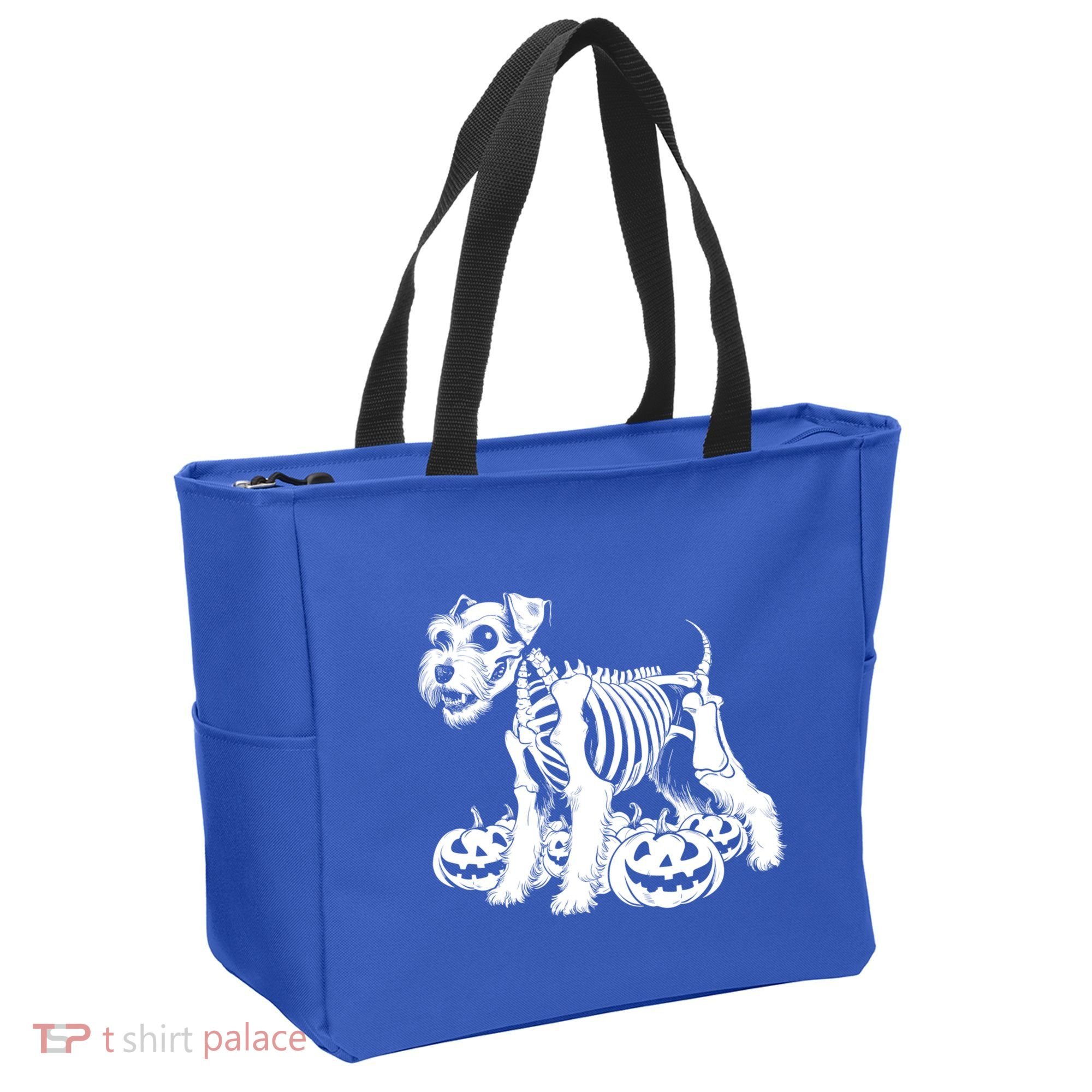 Miniature Schnauzer Skeleton Birthday Halloween Cute Gift Tote Bag