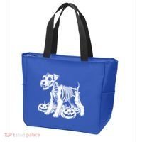 Miniature Schnauzer Skeleton Birthday Halloween Cute Gift Tote Bag thumb 3