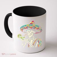 Mexican Skeleton Sombrero Cinco De Mayo Mexican Fiesta Party Coffee Mug thumb 0
