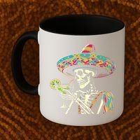 Mexican Skeleton Sombrero Cinco De Mayo Mexican Fiesta Party Coffee Mug thumb 2
