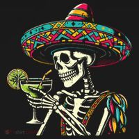 Mexican Skeleton Sombrero Cinco De Mayo Mexican Fiesta Party Women's Hoodie thumb 2