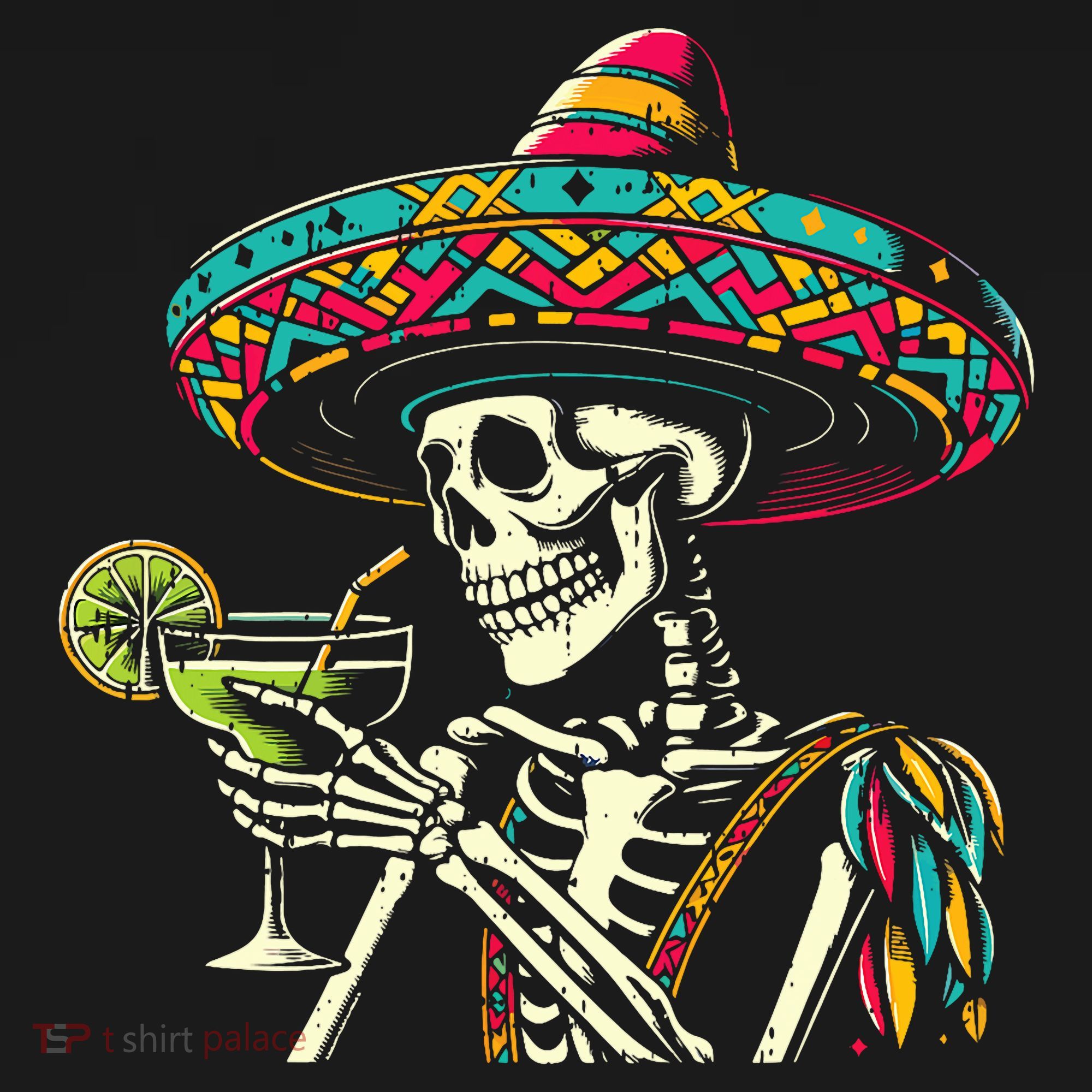 Mexican Skeleton Sombrero Cinco De Mayo Mexican Fiesta Party Women's Hoodie