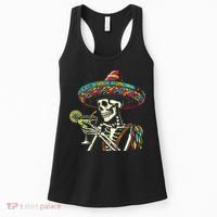 Mexican Skeleton Sombrero Cinco De Mayo Mexican Fiesta Party Women's Tank Top thumb 0