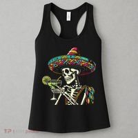 Mexican Skeleton Sombrero Cinco De Mayo Mexican Fiesta Party Women's Tank Top thumb 3