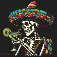Mexican Skeleton Sombrero Cinco De Mayo Mexican Fiesta Party Hat thumb 2