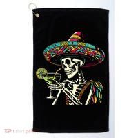 Mexican Skeleton Sombrero Cinco De Mayo Mexican Fiesta Party Golf Towel thumb 0