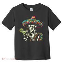 Mexican Skeleton Sombrero Cinco De Mayo Mexican Fiesta Party Toddler T-Shirt thumb 0