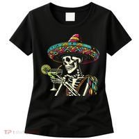 Mexican Skeleton Sombrero Cinco De Mayo Mexican Fiesta Party Women's T-Shirt thumb 0