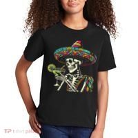 Mexican Skeleton Sombrero Cinco De Mayo Mexican Fiesta Party Kids T-Shirt thumb 2