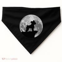 Miniature Schnauzer Silhouette In The Moon Costume USA-Made Doggie Bandana thumb 0