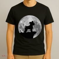 Miniature Schnauzer Silhouette In The Moon Costume T-Shirt thumb 3
