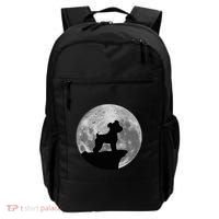 Miniature Schnauzer Silhouette In The Moon Costume Backpack thumb 0