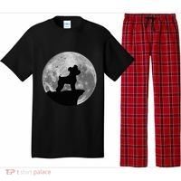 Miniature Schnauzer Silhouette In The Moon Costume Pajama Set thumb 0