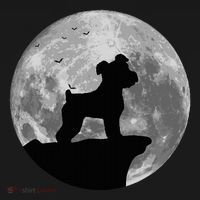 Miniature Schnauzer Silhouette In The Moon Costume Women's Hoodie thumb 2