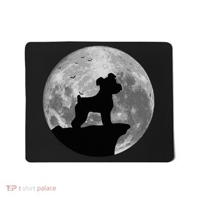 Miniature Schnauzer Silhouette In The Moon Costume Mousepad
