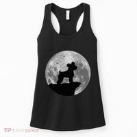 Miniature Schnauzer Silhouette In The Moon Costume Women's Tank Top thumb 0