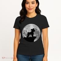 Miniature Schnauzer Silhouette In The Moon Costume Women's T-Shirt thumb 4