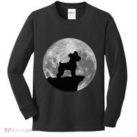 Miniature Schnauzer Silhouette In The Moon Costume Kids Long Sleeve Shirt thumb 0