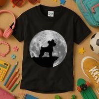 Miniature Schnauzer Silhouette In The Moon Costume Kids T-Shirt thumb 3
