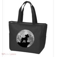 Miniature Schnauzer Silhouette In The Moon Costume Tote Bag thumb 3
