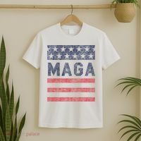 Maga Stars & Stripes Retro Vintage Distressed Graphic T-Shirt thumb 2