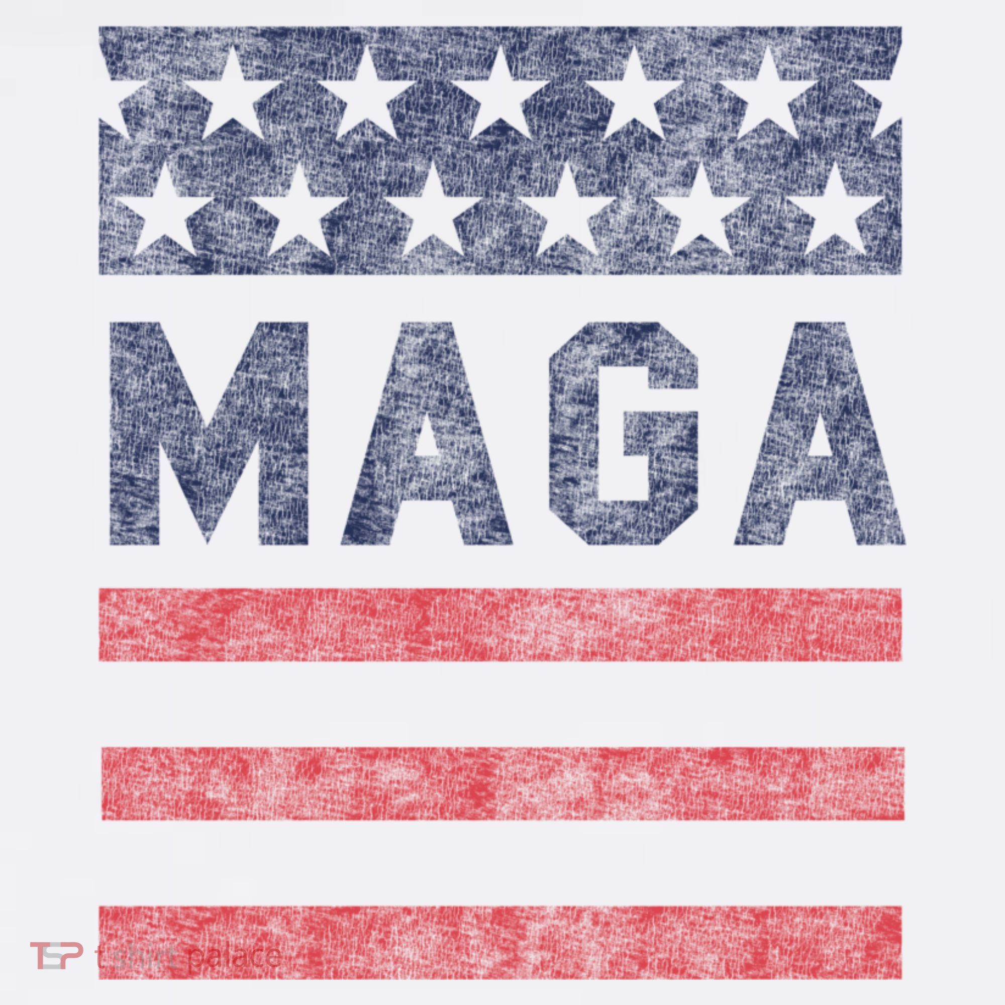 Maga Stars & Stripes Retro Vintage Distressed Graphic T-Shirt