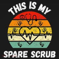 My Spare Scrub Funny Healthcare Worker Nurse CNAs Baby Bodysuit thumb 2